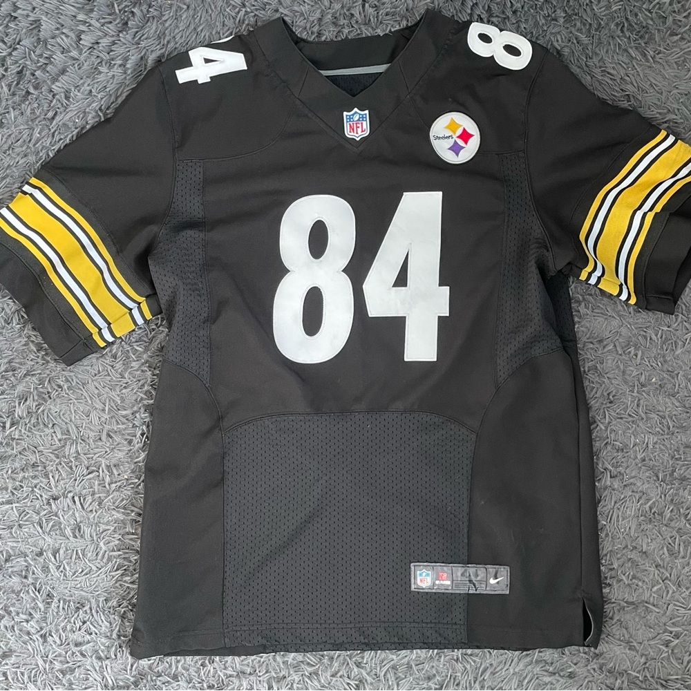Men Size L Nike On Field NFL Pittsburgh Steelers Antonio Brown Football Jersey